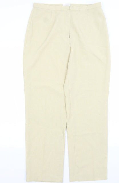 Portafina Womens Beige   Dress Pants Trousers Size 14 L29 in