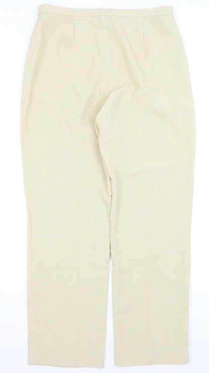 Portafina Womens Beige   Dress Pants Trousers Size 14 L29 in
