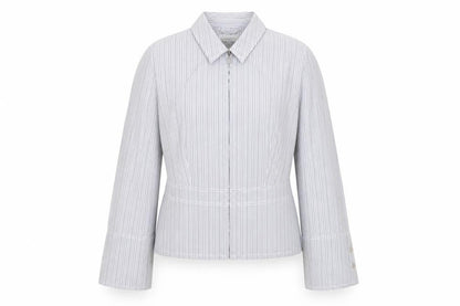 Collection Womens Blue Striped  Jacket Blazer Size 14