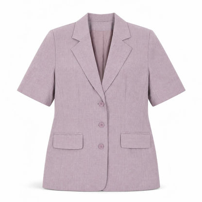 Front view of Portafina women’s purple jacket blazer, size UK 14