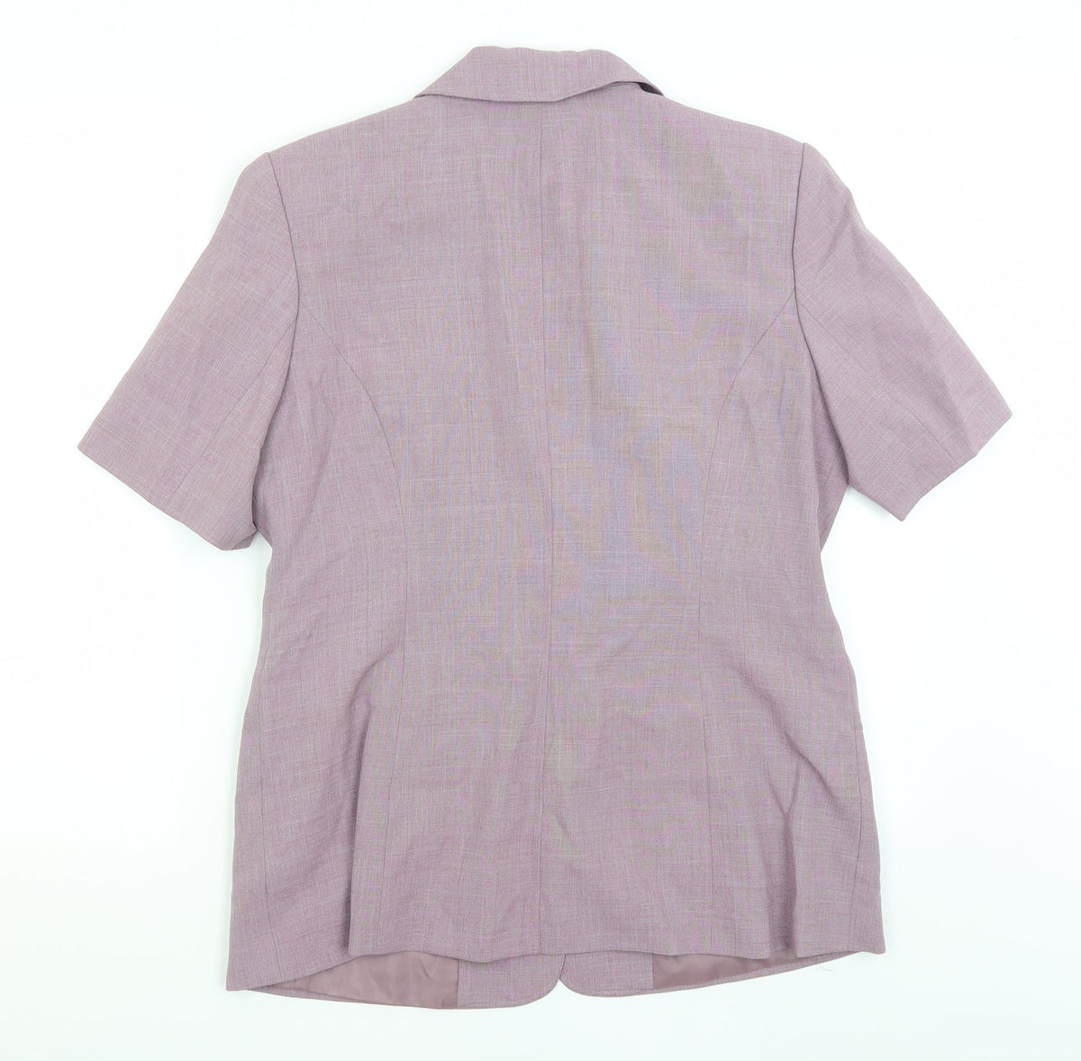 Back view of Portafina women’s purple jacket blazer, size UK 14