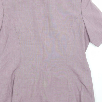 Brand and care label for Portafina women’s purple jacket blazer, size UK 14