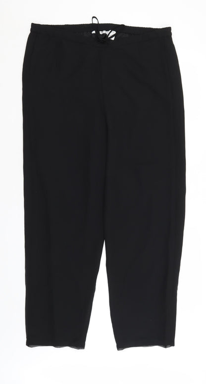 Glamour Womens Black   Trousers  Size 14 L29.5 in
