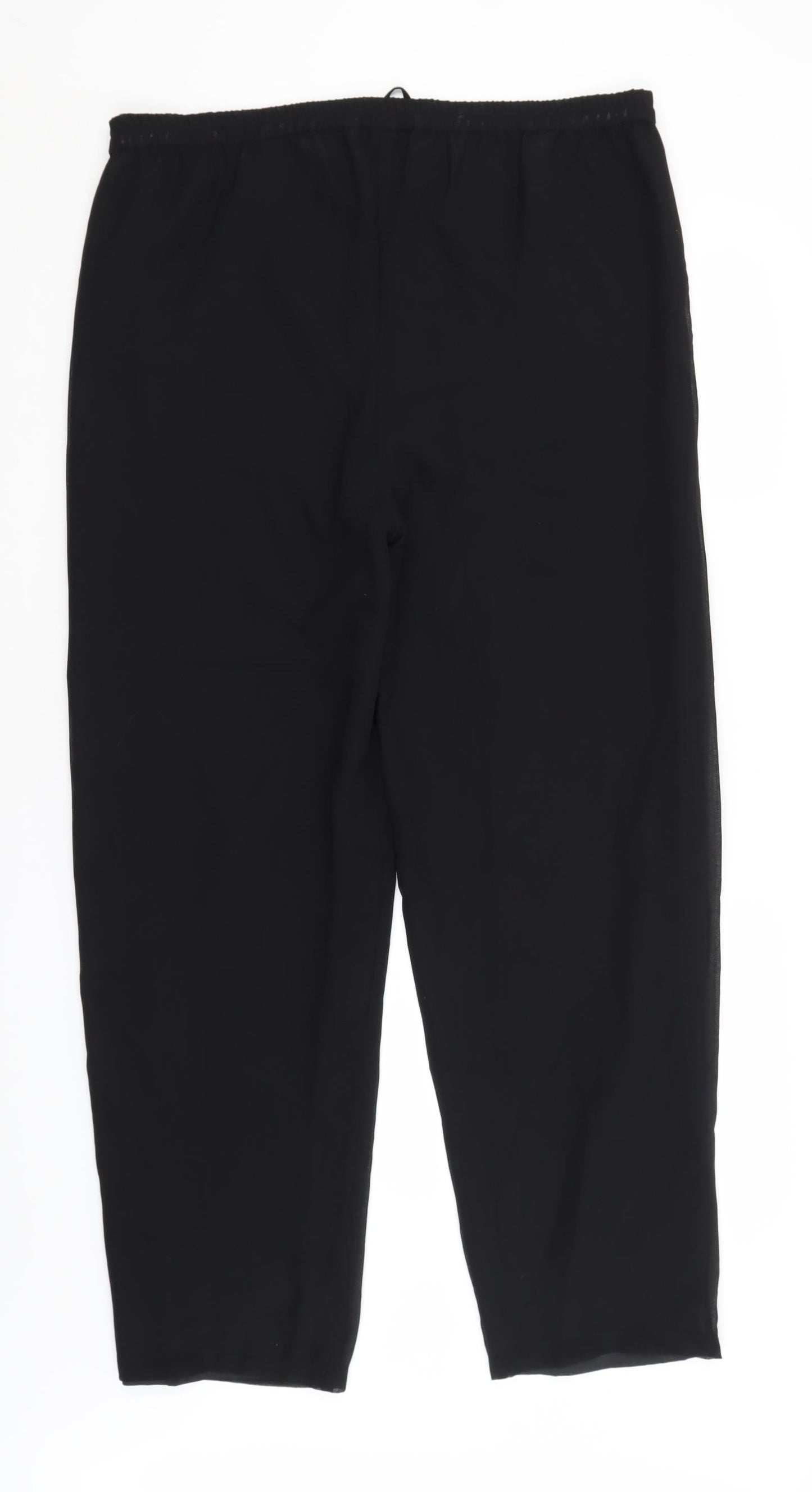 Glamour Womens Black   Trousers  Size 14 L29.5 in