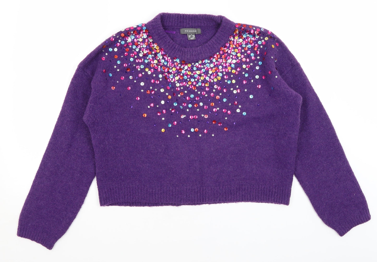 Primark Womens Purple   Pullover Jumper Size S