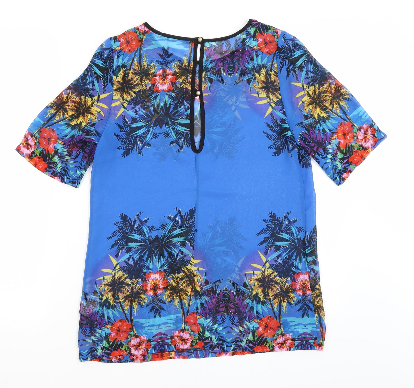 Womens UK Size 10 Atmosphere Blue Basic Blouse