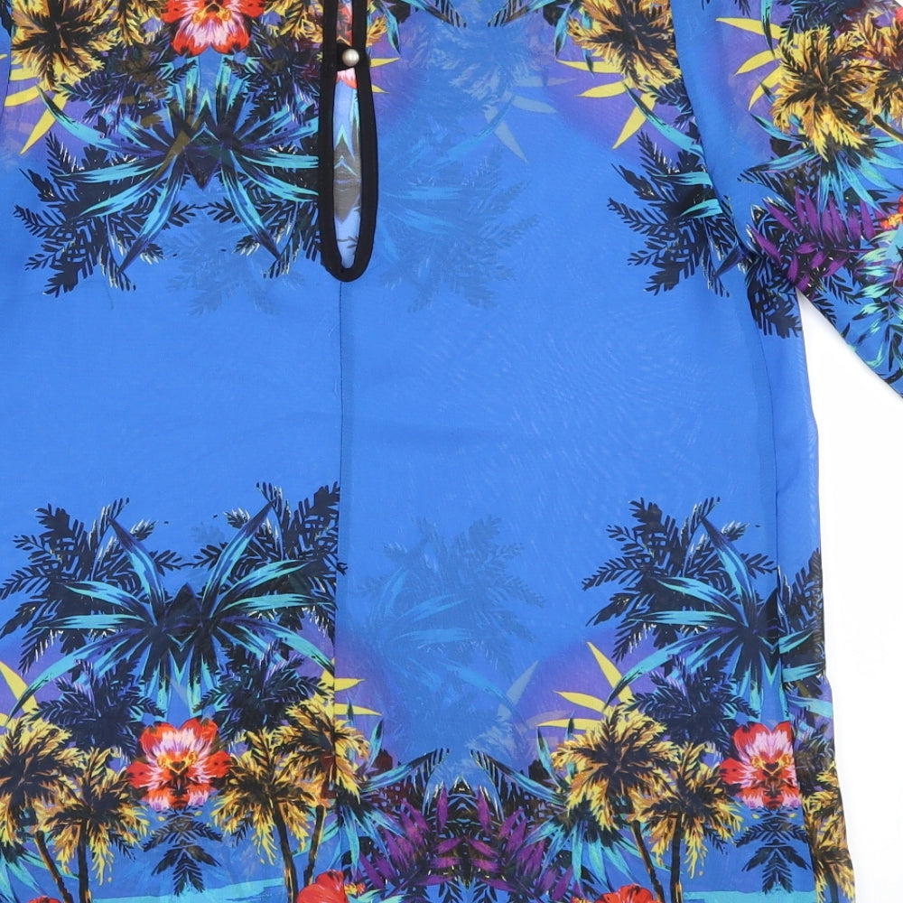 Womens UK Size 10 Atmosphere Blue Basic Blouse