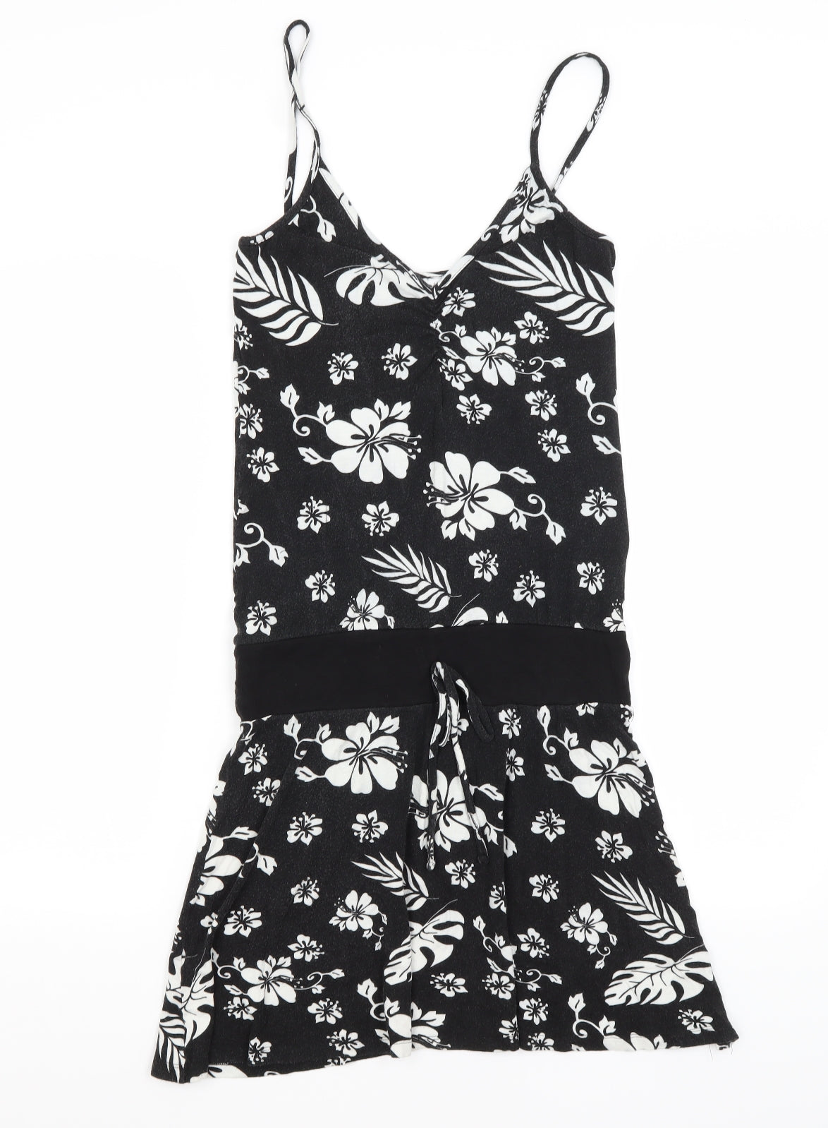 Multiply Womens Black Floral  Mini  Size 10
