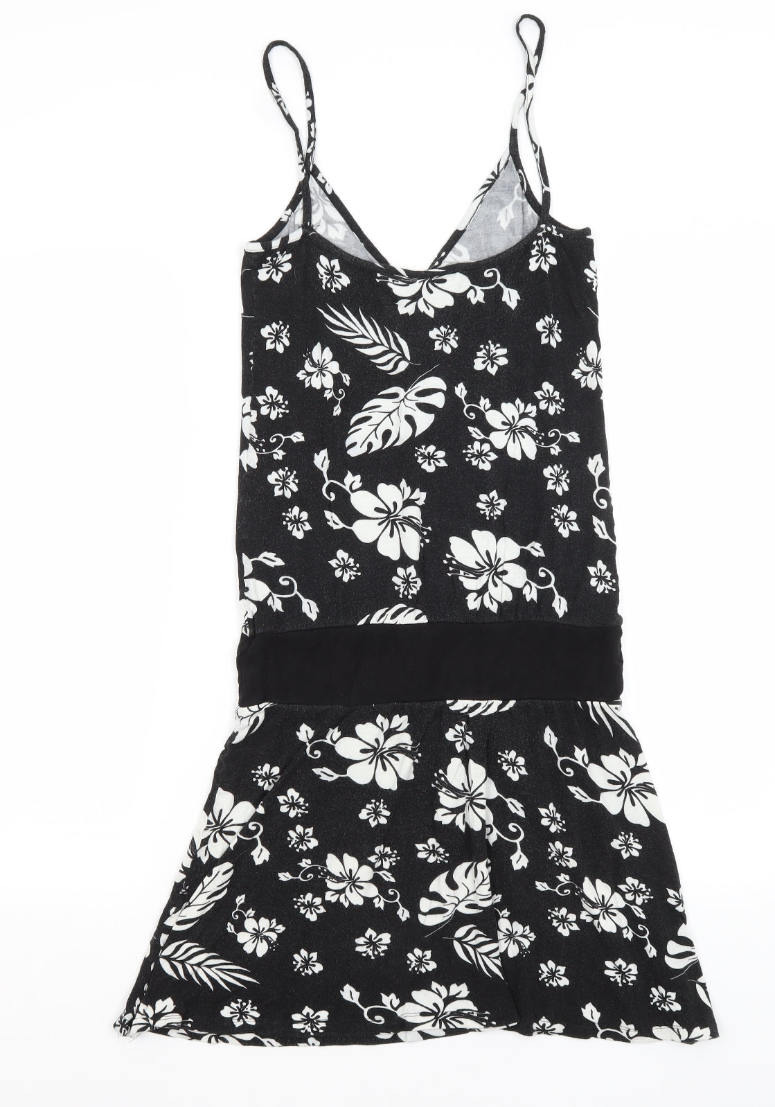 Multiply Womens Black Floral  Mini  Size 10