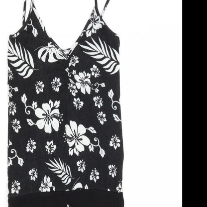 Multiply Womens Black Floral  Mini  Size 10