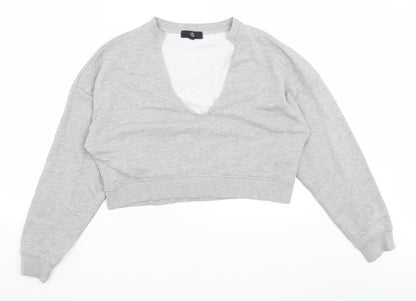 Womens UK Size 8 Missguided Grey Pullover Jumper
