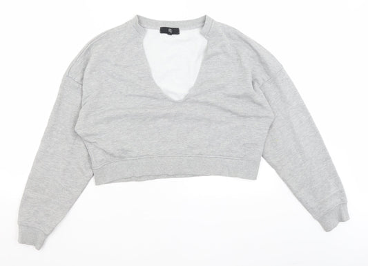 Womens UK Size 8 Missguided Grey Pullover Jumper