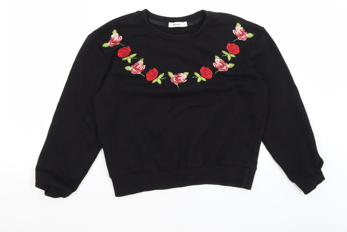 Additional front view of Daphnea women’s black jumper, size S