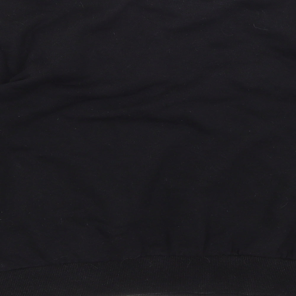 Brand and care label for Daphnea women’s black jumper, size S