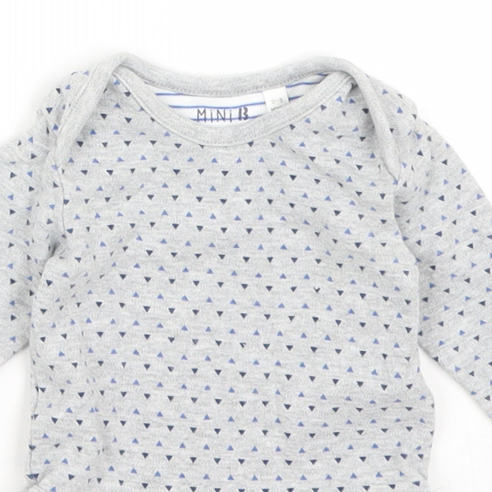 BHS Baby Grey   Romper One-Piece Size 0-3 Months
