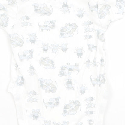 NEXT Baby White   Romper One-Piece Size 0-3 Months  - Dogs & Mice