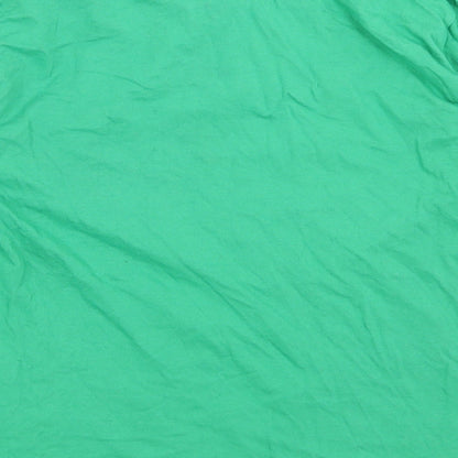 Brand and care label for Made By Elves women’s green basic t-shirt, size UK 12, - mum elf