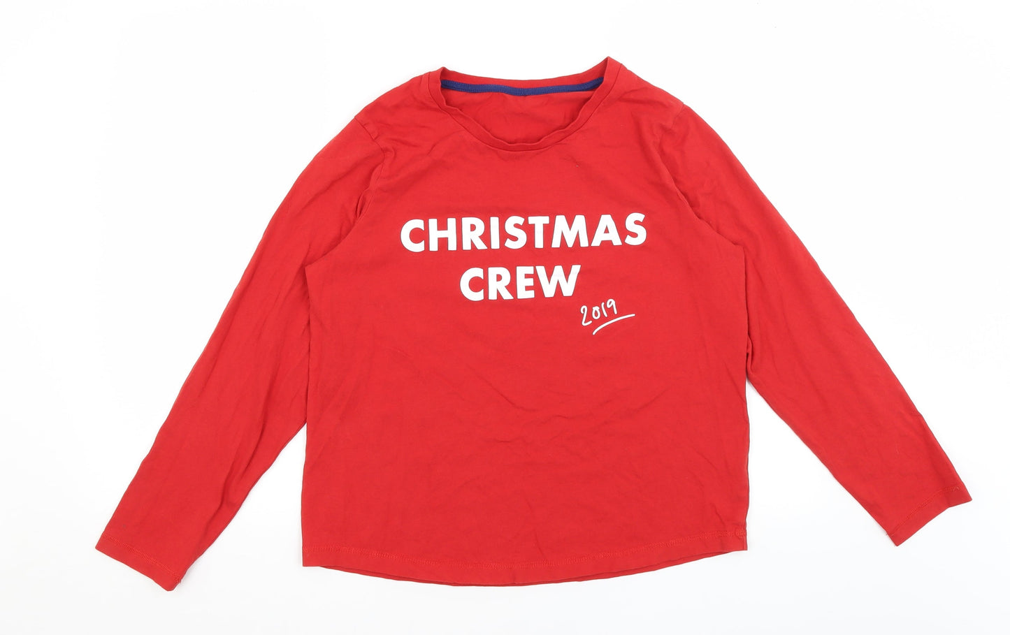 George Womens Red   Basic T-Shirt Size 12  - Christmas Crew 2019