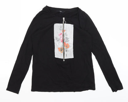 Womens UK Size 6 NEXT Black Basic T-Shirt