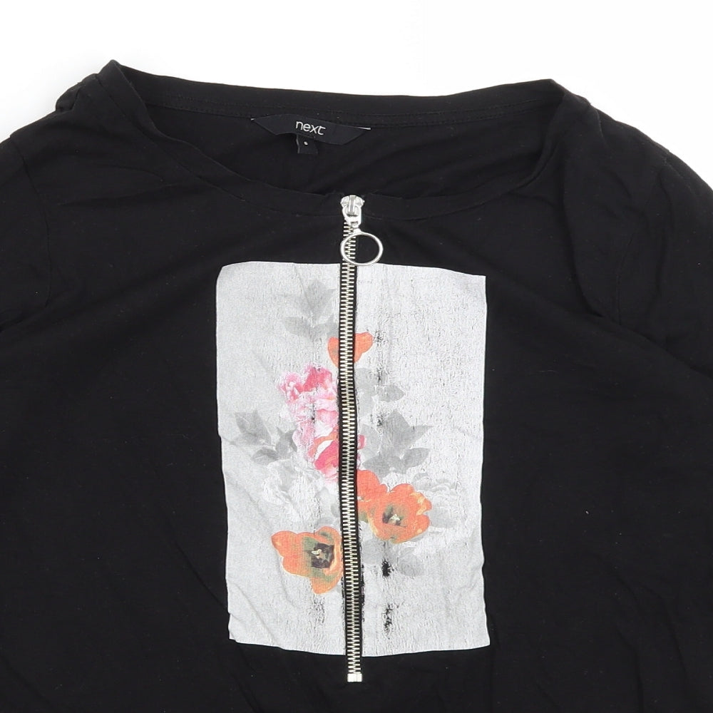 Womens UK Size 6 NEXT Black Basic T-Shirt