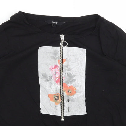 Womens UK Size 6 NEXT Black Basic T-Shirt