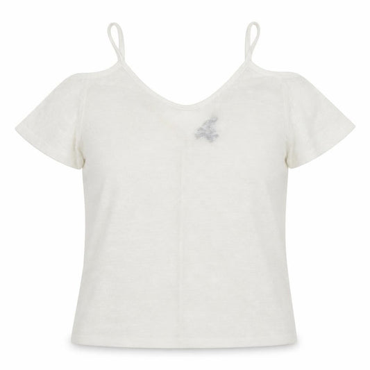 Front view of Atmosphere women’s white basic blouse, size UK 8