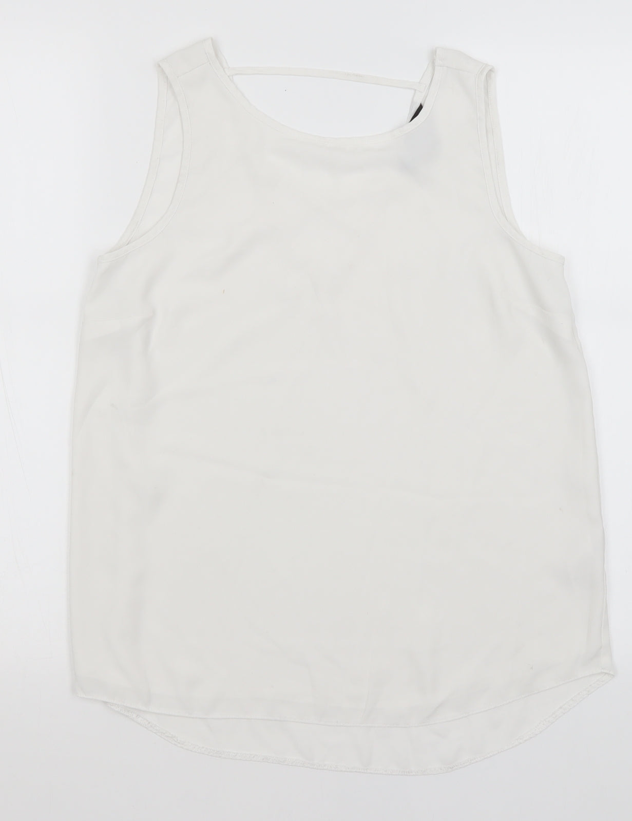 Womens UK Size 8 Dorothy Perkins White Basic Tank