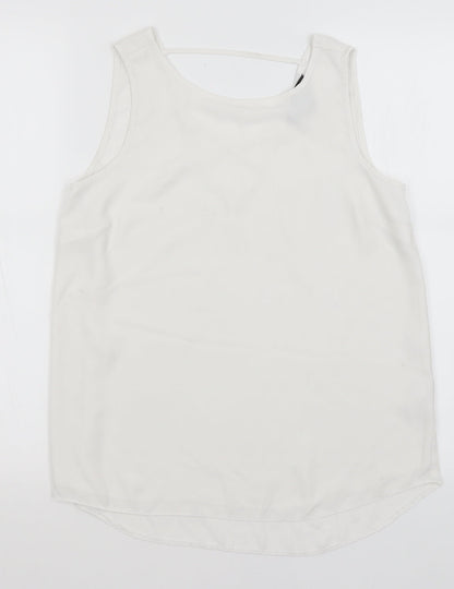 Womens UK Size 8 Dorothy Perkins White Basic Tank