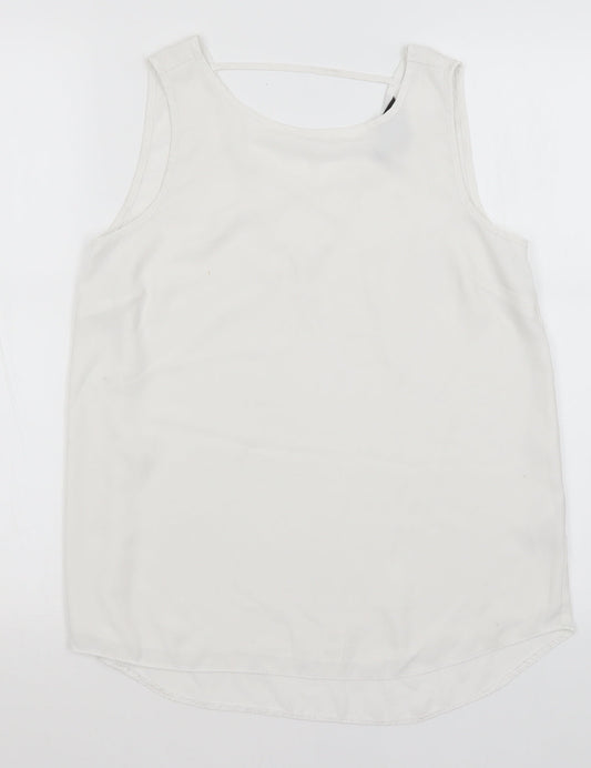 Womens UK Size 8 Dorothy Perkins White Basic Tank