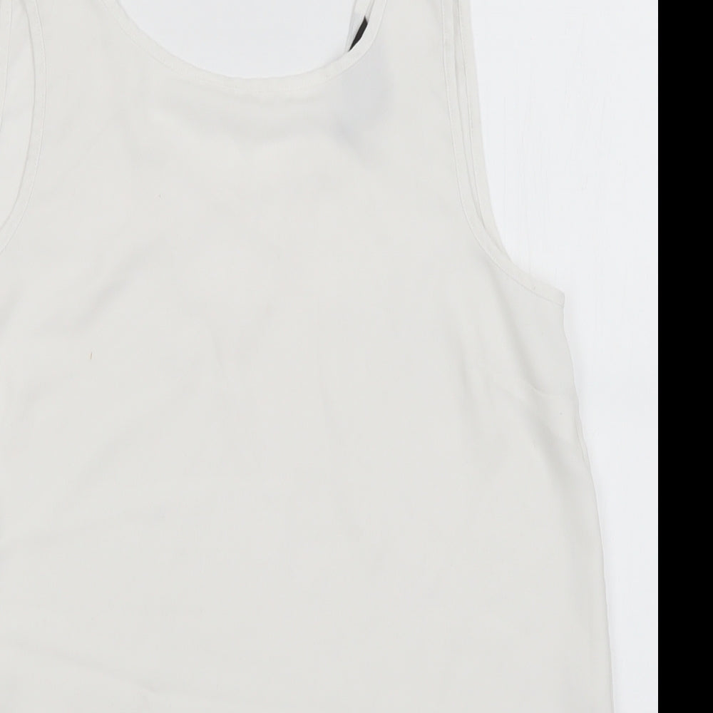 Womens UK Size 8 Dorothy Perkins White Basic Tank