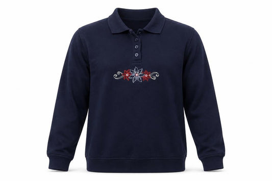 EWM Boys Blue Floral  Pullover Jumper Size 14-15 Years
