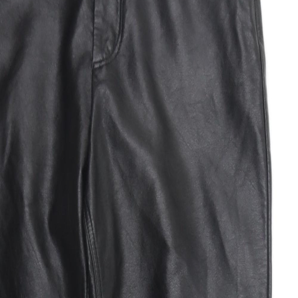 Womens UK Size 4 Topshop Regular Fit  Black Trousers