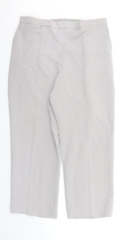 Womens UK Size 18 Preworn Regular Fit  Grey Trousers