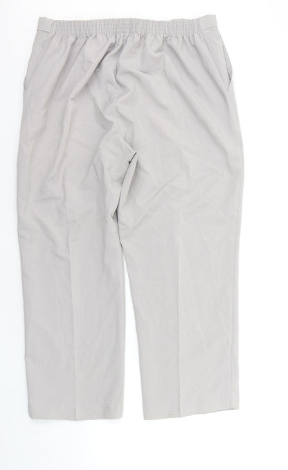 Womens UK Size 18 Preworn Regular Fit  Grey Trousers