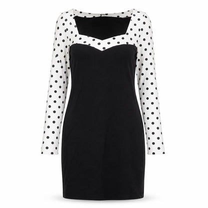 ASOS Womens Black Polka Dot  A-Line  Size 10