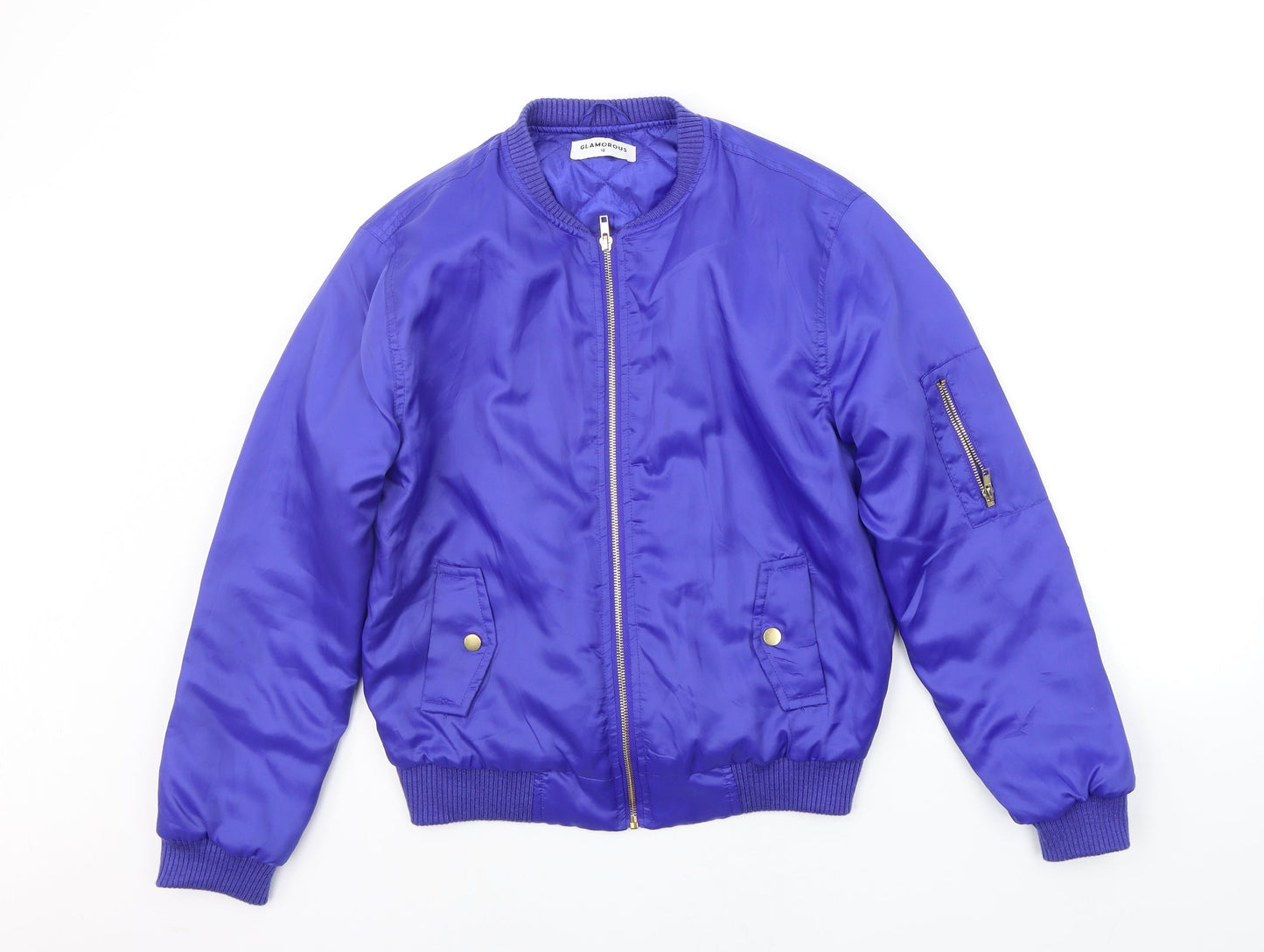 Glamorous Womens Blue   Jacket Coat Size 10