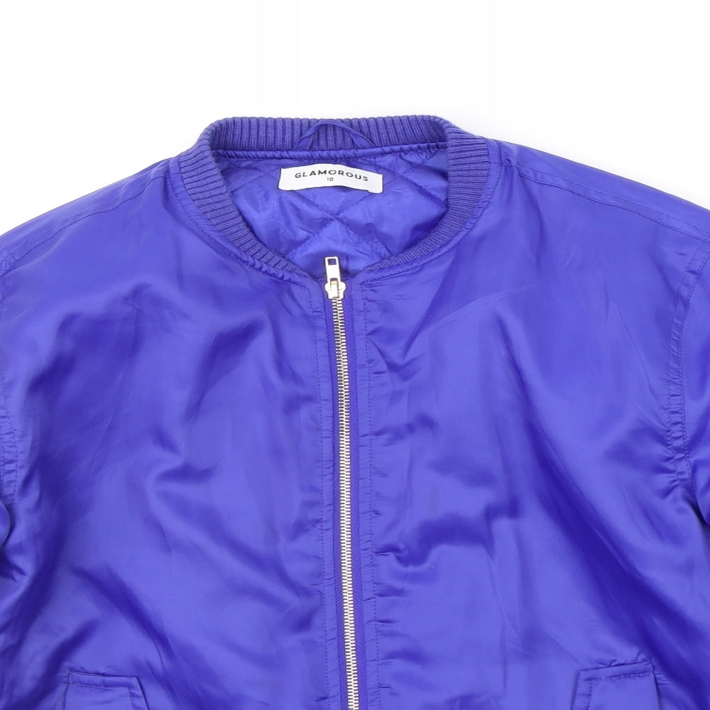 Glamorous Womens Blue   Jacket Coat Size 10
