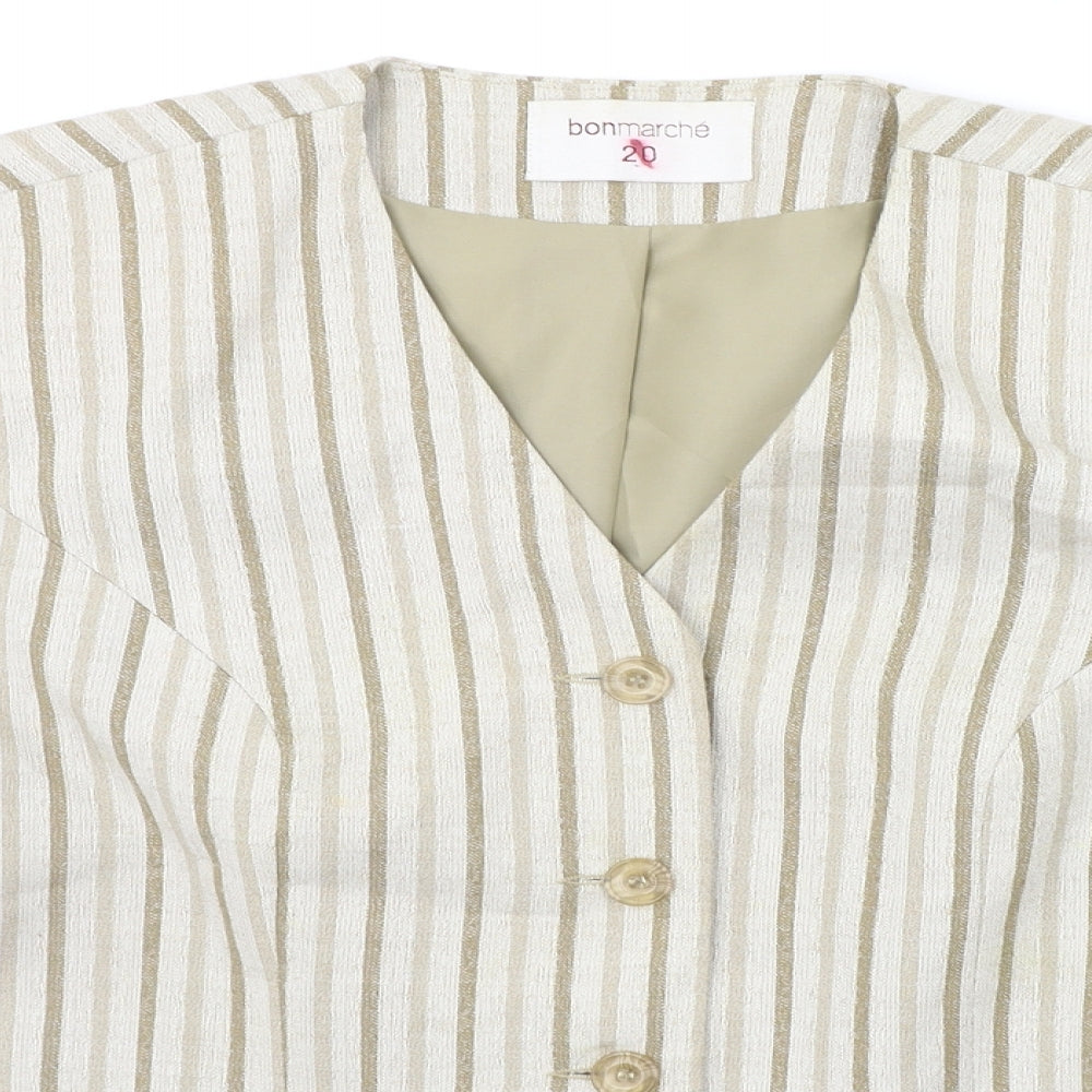 Womens UK Size 20 bonmarche Beige Jacket
