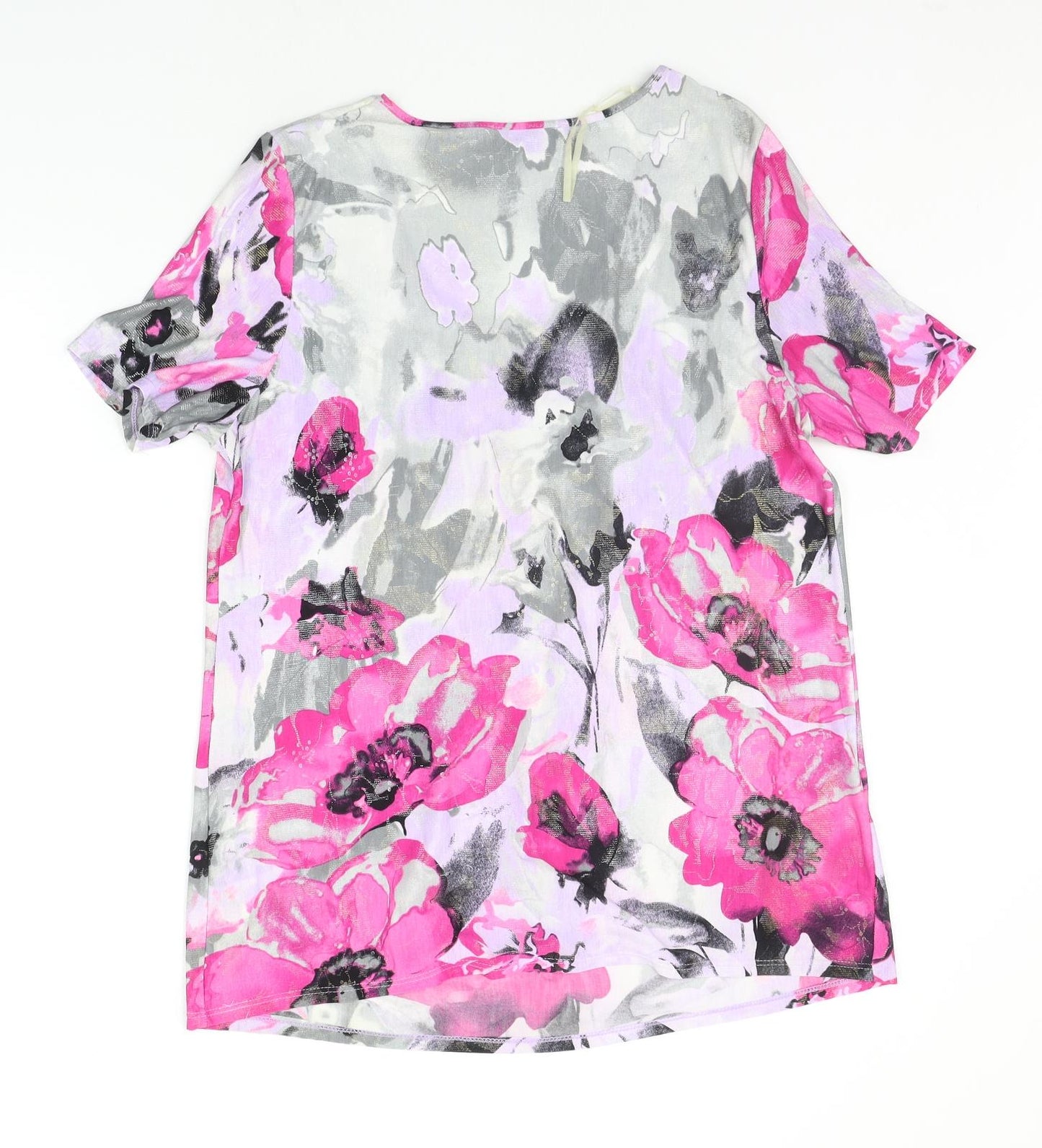 Womens UK Size L Saloos Pink Basic T-Shirt