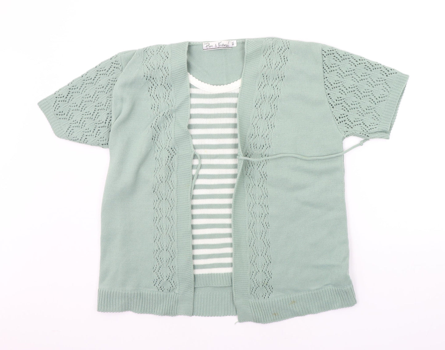 Womens UK Size M Pure & natural Green Pullover Jumper