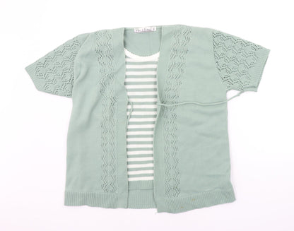 Womens UK Size M Pure & natural Green Pullover Jumper