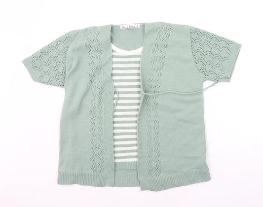 Womens UK Size M Pure & natural Green Pullover Jumper