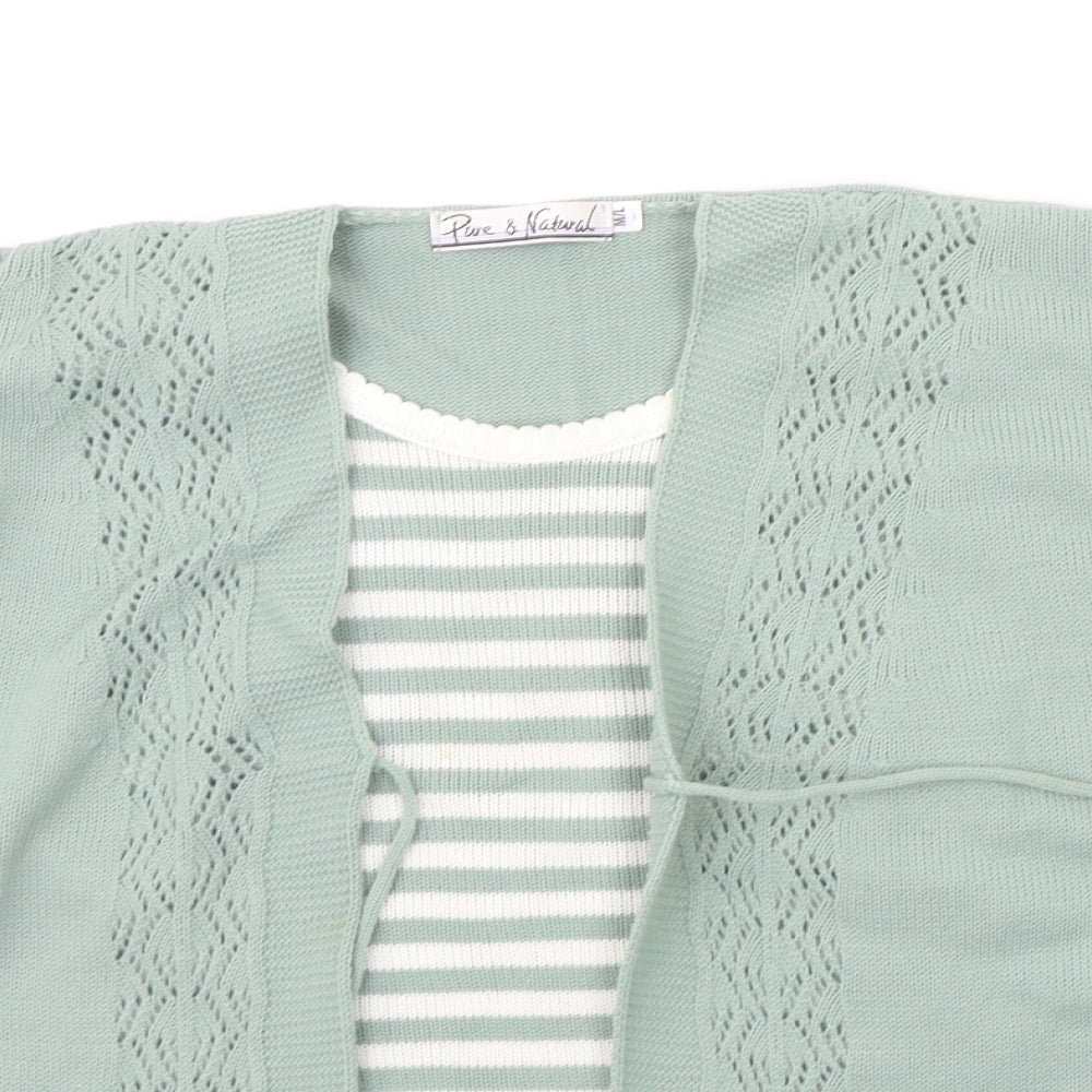 Womens UK Size M Pure & natural Green Pullover Jumper
