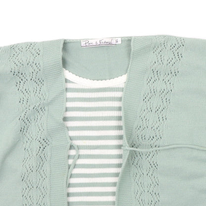 Womens UK Size M Pure & natural Green Pullover Jumper