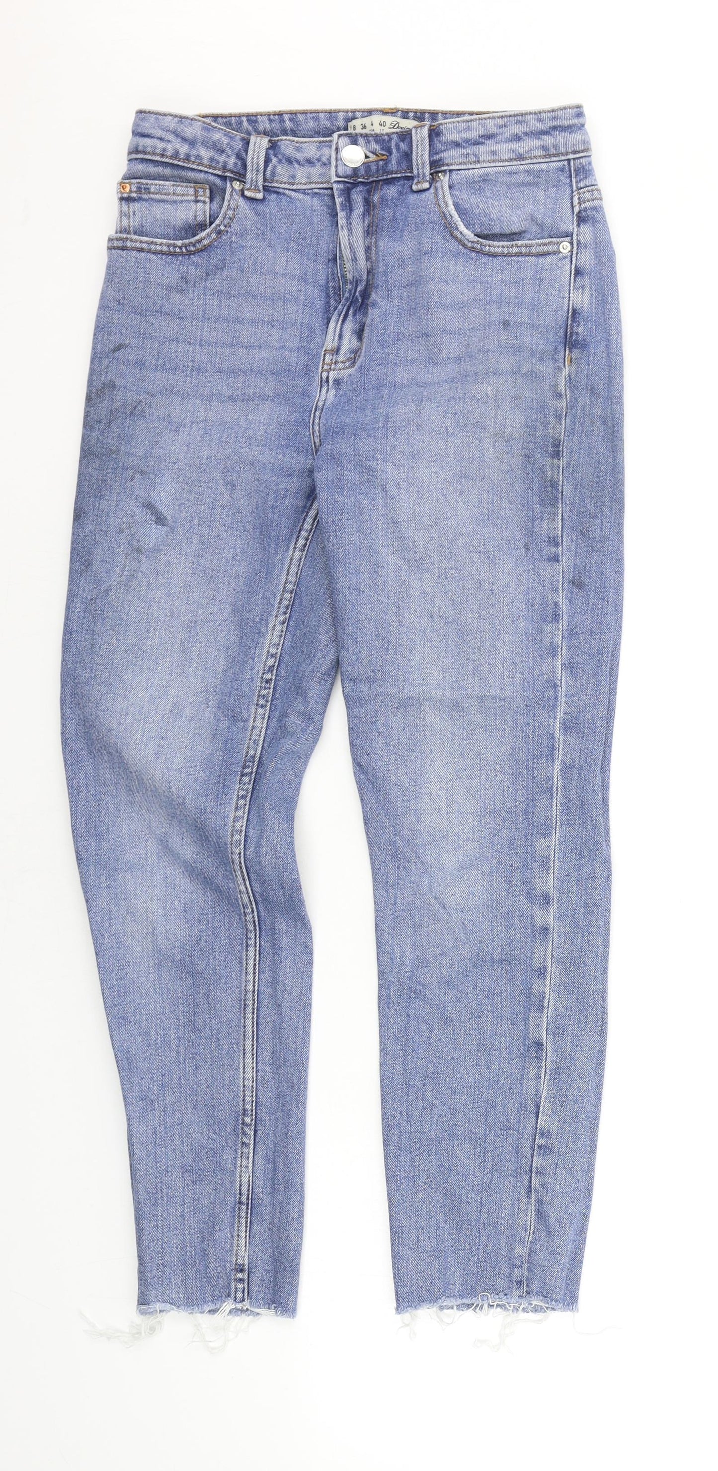 Denim & Co. Womens Blue   Straight Jeans Size 8 L23 in