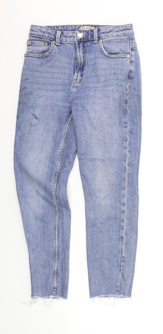 Denim & Co. Womens Blue   Straight Jeans Size 8 L23 in