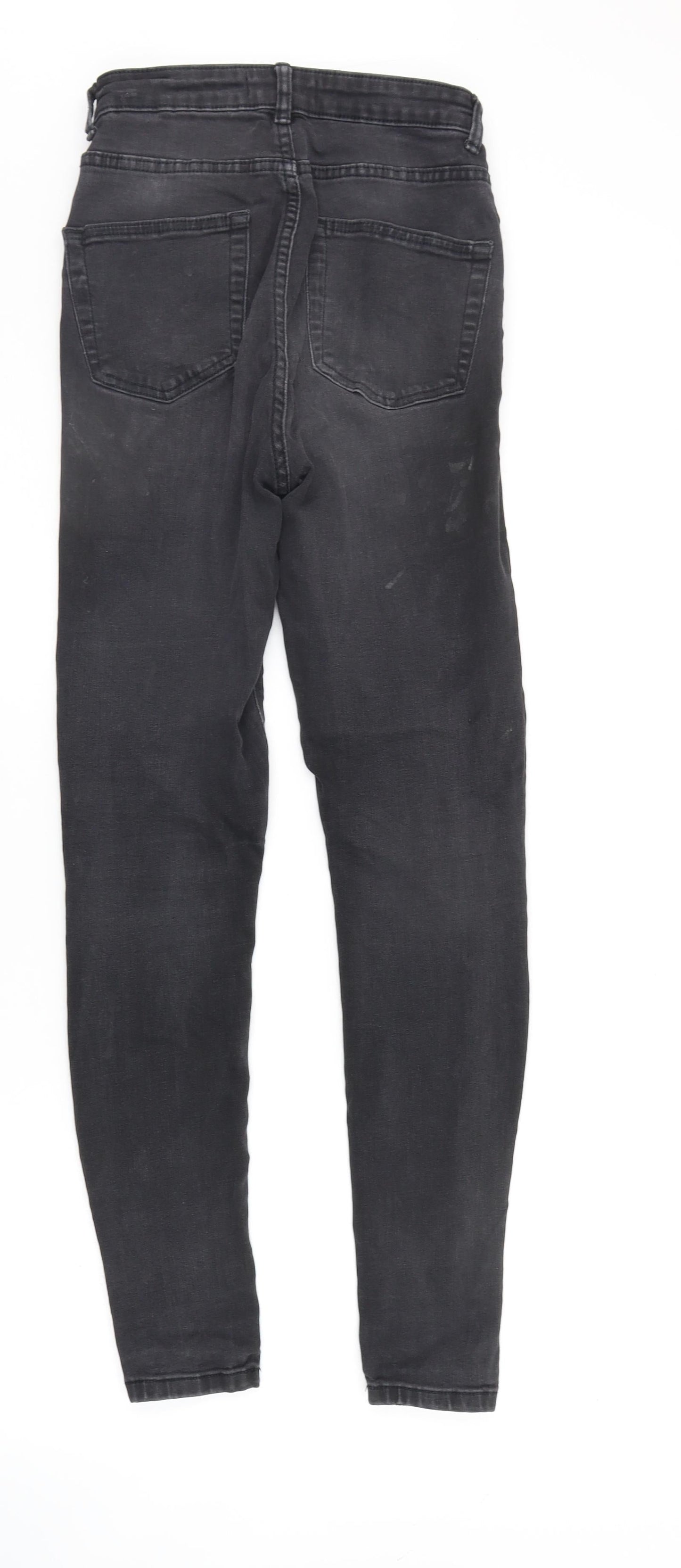 Denim & Co. Womens Grey   Straight Jeans Size 8 L27 in