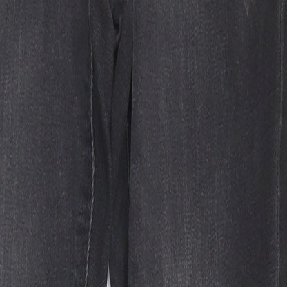 Denim & Co. Womens Grey   Straight Jeans Size 8 L27 in