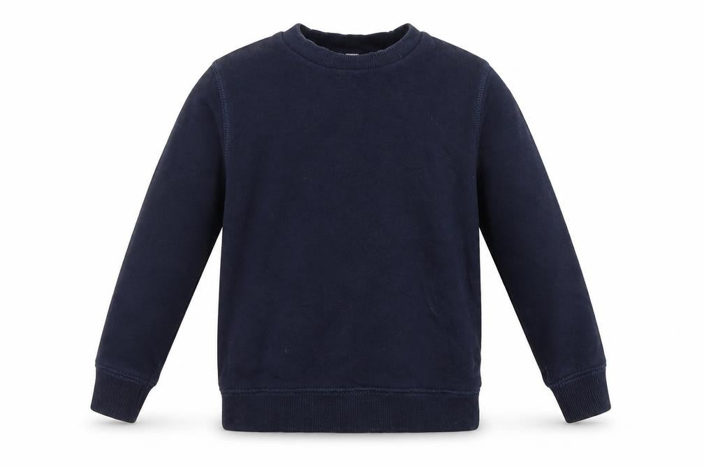 Front view of Tu boys’ blue jumper, size 3, years