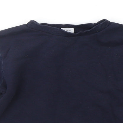 Close-up detail of Tu boys’ blue jumper, size 3, years